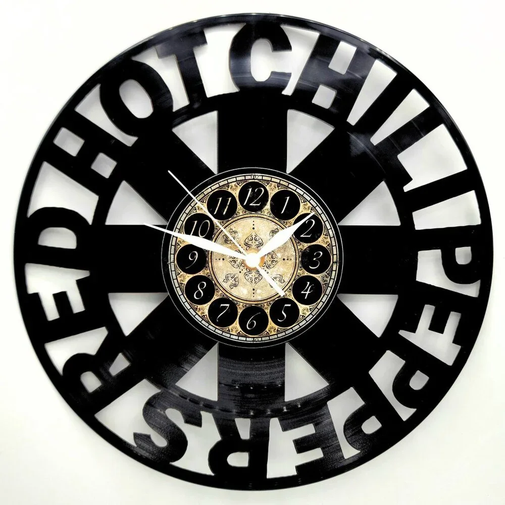 RED HOT CHILI PEPPERS Vinyl Record Wall Clock – Rock Band Decor